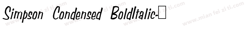 Simpson Condensed BoldItalic字体转换